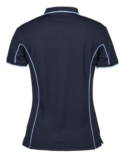 Picture of Podium Ladies Piping Polo Shirt 100% Polyester Pique Knit